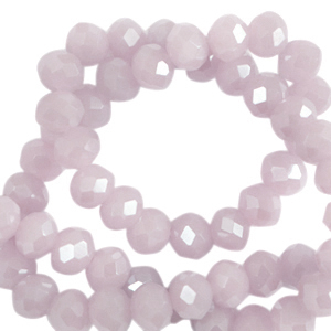 Perline sfaccettate 4x3mm rondella lavanda nebbia-effetto perlato