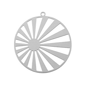 Ciondoli in acciaio inossidabile boh&eacute;mien 28mm argento