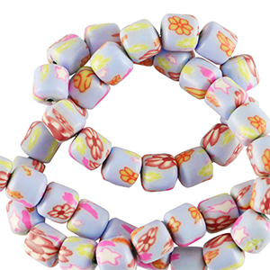 Perline di polimero 6mm lilla-multicolore