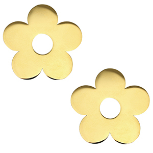 Ciondoli in acciaio inossidabile fiore oro