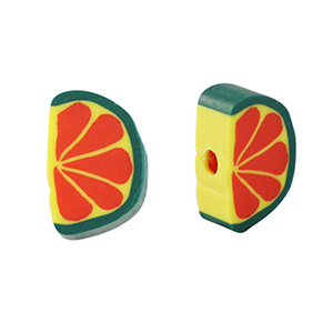 Perline di polimero frutta verde-rosso