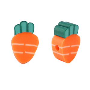 Perline di polimero carota arancione-verde