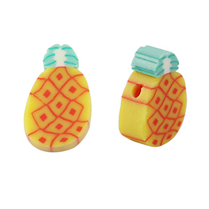 Perline di polimero ananas giallo-verde