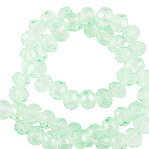 Perline sfaccettate 6x4mm rondella verde menta delicato