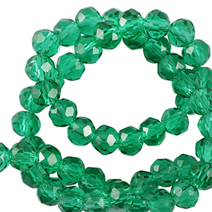 Perline sfaccettate 3x2mm rondella verde eden
