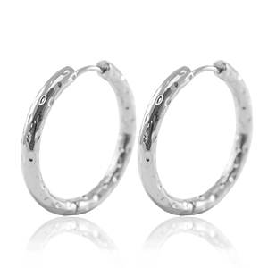 Orecchini in acciaio inossidabil a cerchio 25mm argento