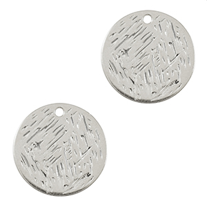 Ciondoli di metallo DQ 20mm argento antico (privo di nichel)
