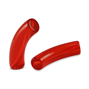 Perline in acrilico tubo rosso