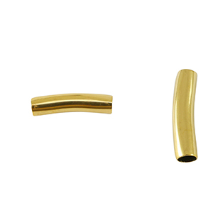 Perline in acciaio inossidabile tubo 25mm oro