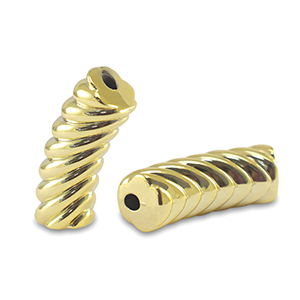 Perline in acrilico tubo spirale oro
