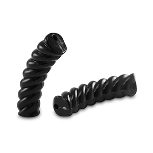Perline in acrilico tubo spirale Black