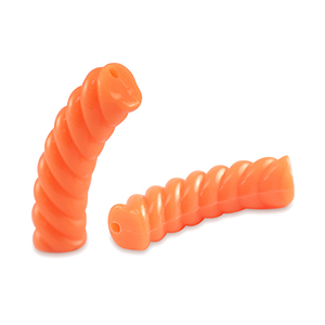 Perline in acrilico tubo spirale arancio