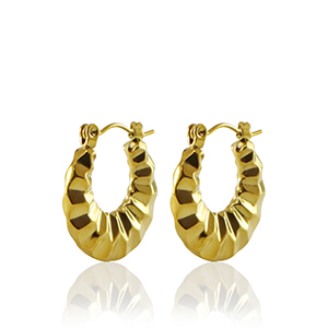 Orecchini in acciaio inossidabil a cerchio 20mm oro
