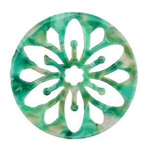 Pendenti in resina mandala turchese-verde