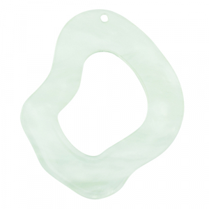 Pendenti in resina organico verde menta neon