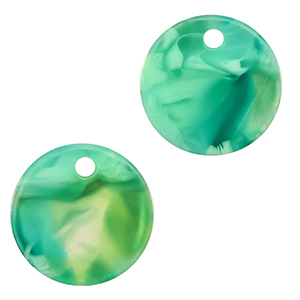 Pendenti in resina 12mm turchese-verde