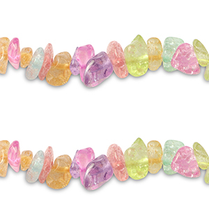 Perline di vetro Chips trasparente-multicolore