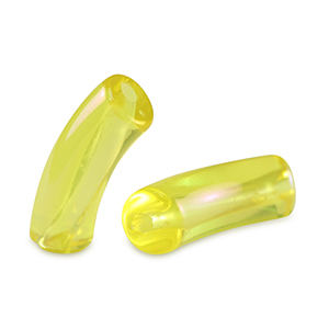 Perline in acrilico tubo giallo fresia-rivestimento AB