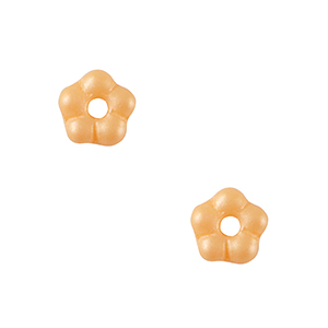 Perline Rep. Ceca fiore 5mm arancio pesca