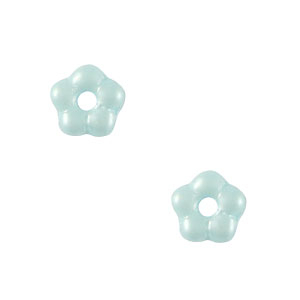 Perline Rep. Ceca fiore 5mm blu chiaro