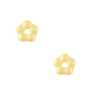 Perline Rep. Ceca fiore 5mm giallo limone