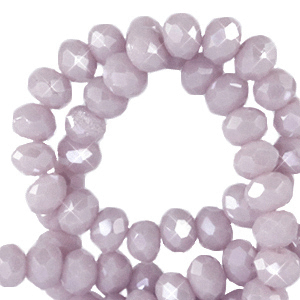 Perline sfaccettate 6x4mm rondella lilla-effetto perlato