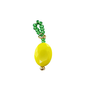 Ciondoli sfaccettati limone oro-giallo verde