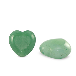 Perline in pietra naturale Quarzo Avventurina cuore verde