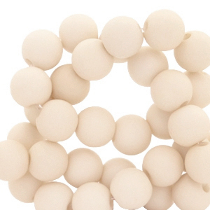 Perline in acrilico 8 mm beige crema
