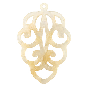 Pendenti in resina beige sabbia trasparente