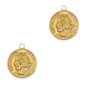 Ciondoli in acciaio inossidabile moneta oro
