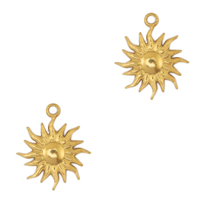Ciondoli in acciaio inossidabile sole oro
