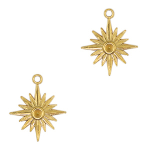 Ciondoli in acciaio inossidabile sole oro