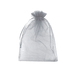 Sacchetti in organza 10x12cm grigio chiaro