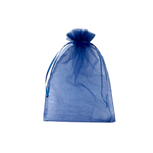 Sacchetti in organza 7x9cm blu marino