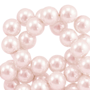 Perline di vetro con effetto perlato 6mm rosa chiaro