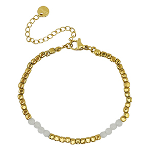 Bracciali in acciaio inossidabile oro-bianco