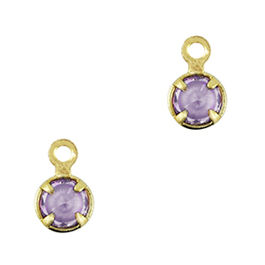 Pendenti di vetro Crystal Glass viola scuro-oro