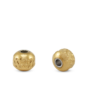 Perline in acciaio inossidabile 4mm oro