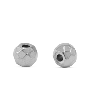 Perline in acciaio inossidabile 6mm argento