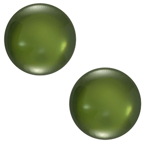 Cabochon Polaris Elements 7 mm classico Lucido verde muschio