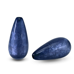 Perline Polaris Elements a forma di goccia Polmo blu caban