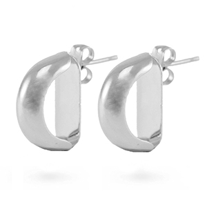 Metallo TQ in ottone orecchini argento
