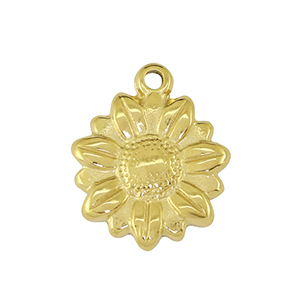 Ciondoli in acciaio inossidabile girasole oro