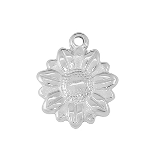 Ciondoli in acciaio inossidabile girasole argento