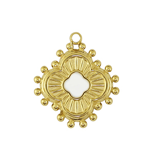 Ciondoli in acciaio inossidabile fiore oro /