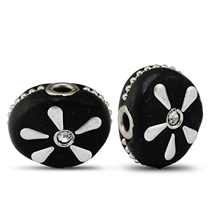 Perline in stile boh&eacute;mien nero-argento
