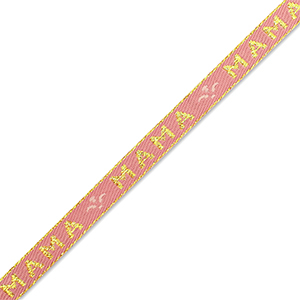 Nastro con testo "mama" rosa vintage-oro