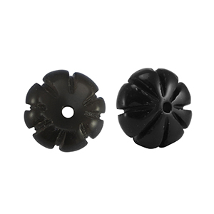 Perline in pietra naturale Agata fiore nero