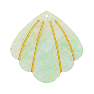 Pendenti in resina conchiglia verde menta